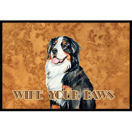 Carolines Treasures Carolines Treasures LH9452MAT 18 X 27 In. Bernese Mountain Dog Wipe Your Paws Indoor Or Outdoor Mat LH9452MAT
